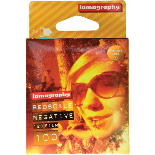 Lomography ISO 100, Redscale, Color Negative Film, 120 Format, 3 Pack