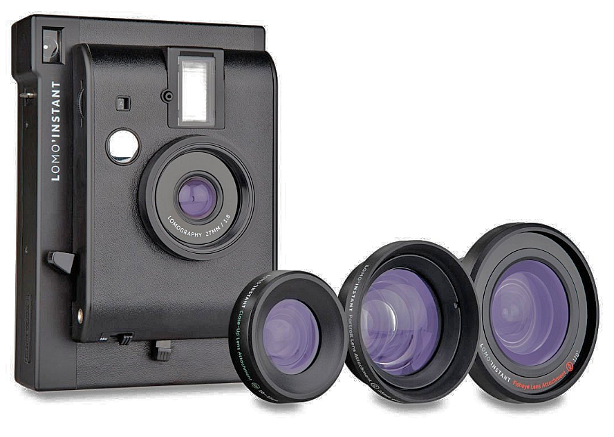 Lomo Instant Camera, for Instant Prints, Black, Deluxe
