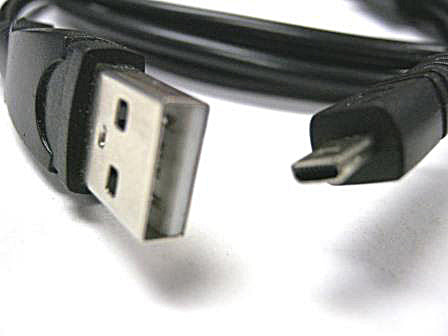 Black USB 2.0 A to 8-Pin Mini B Cable w/ Ferrite —1.5M / 59 Inches, for Nikon CoolPix P90 + Others