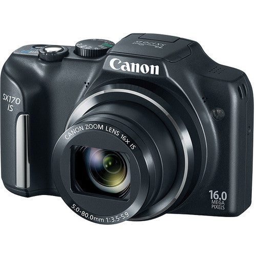 Canon Powershot SX170 Camera, Black - Refurbished