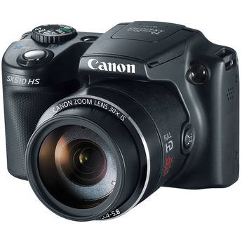 Canon Powershot SX510 HS Camera, Black - Refurbished