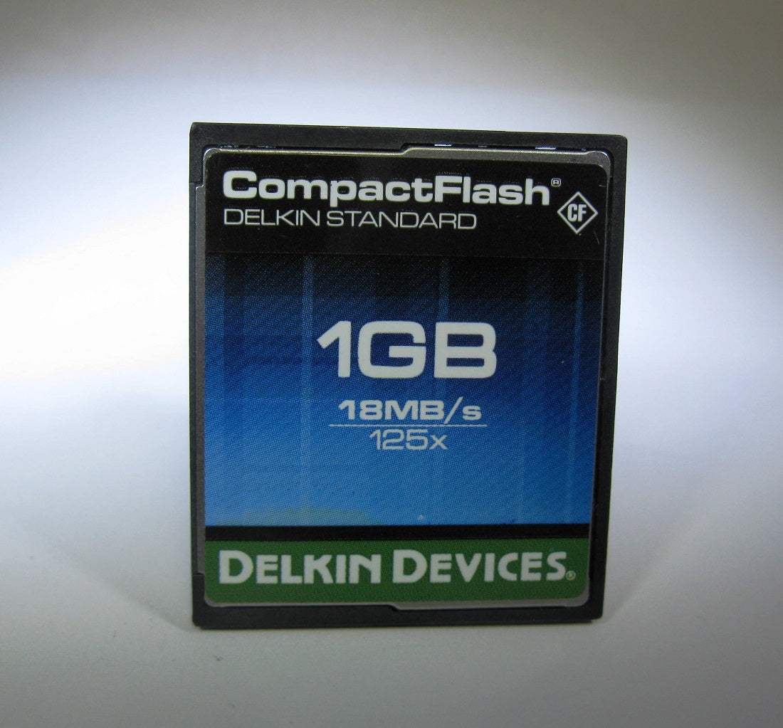 Delkin Devices Standard 1 GB, 18MB/s, 125x CF Compact Flash Camera Memory Card
