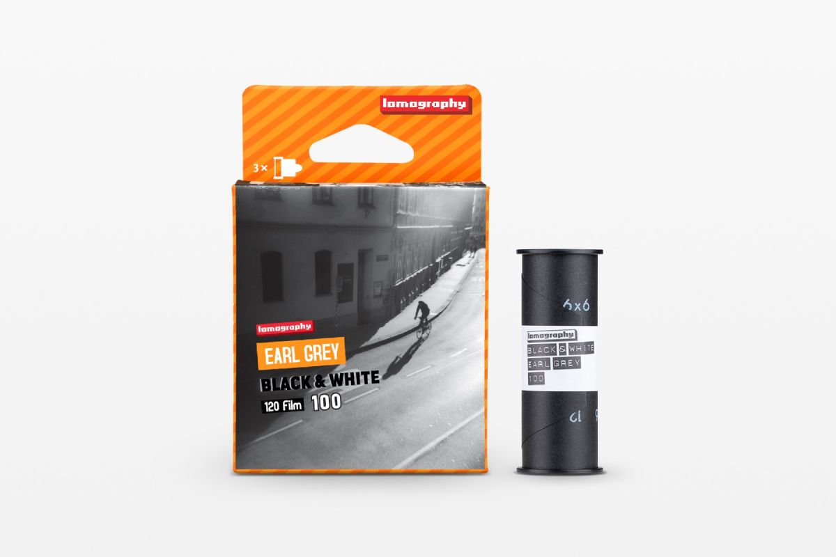 Lomography Earl Grey, ISO 100, 120 Format, B&W Film — 3-Pack