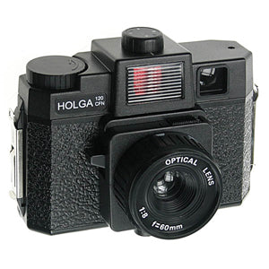 Holga 120 Format Camera (GCFN) with Color Flash, Black