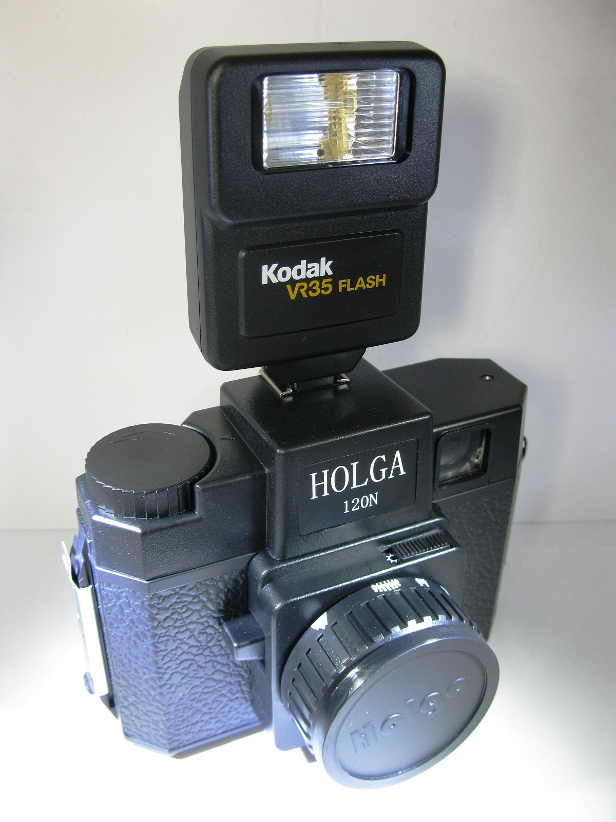 Holga 120N Camera, with Kodak VR35 Flash Outfit