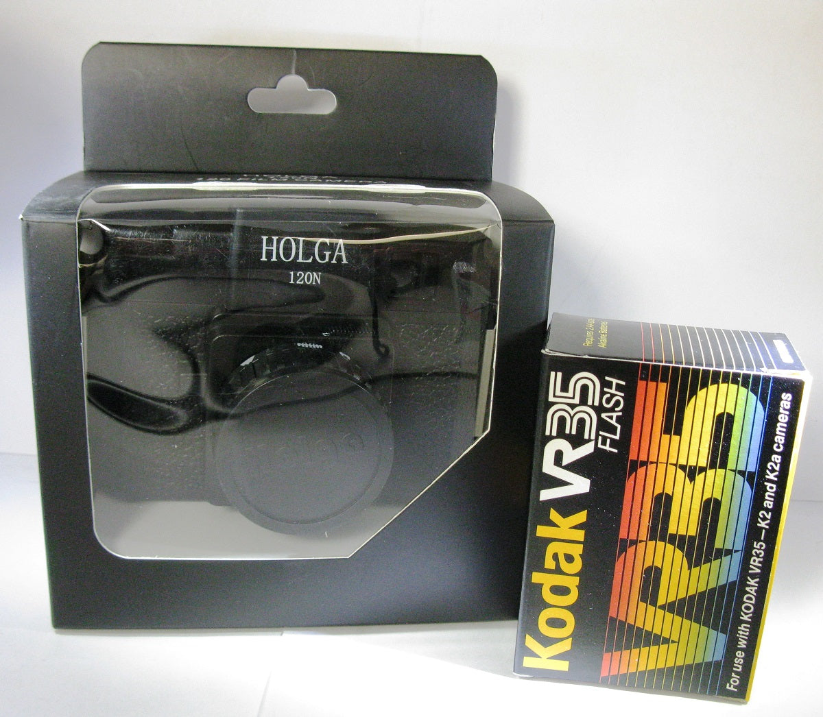 Holga 120N Camera, with Kodak VR35 Flash Outfit