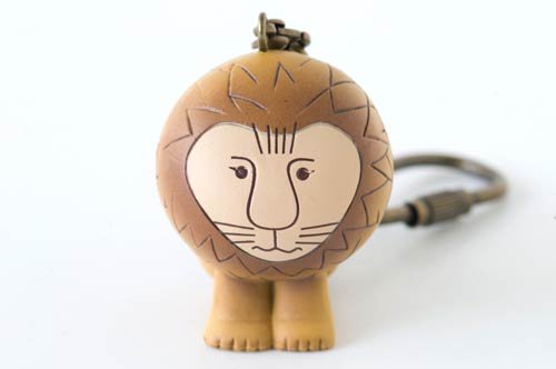 Lion Mini-animal Key Ring, Lisa Larson