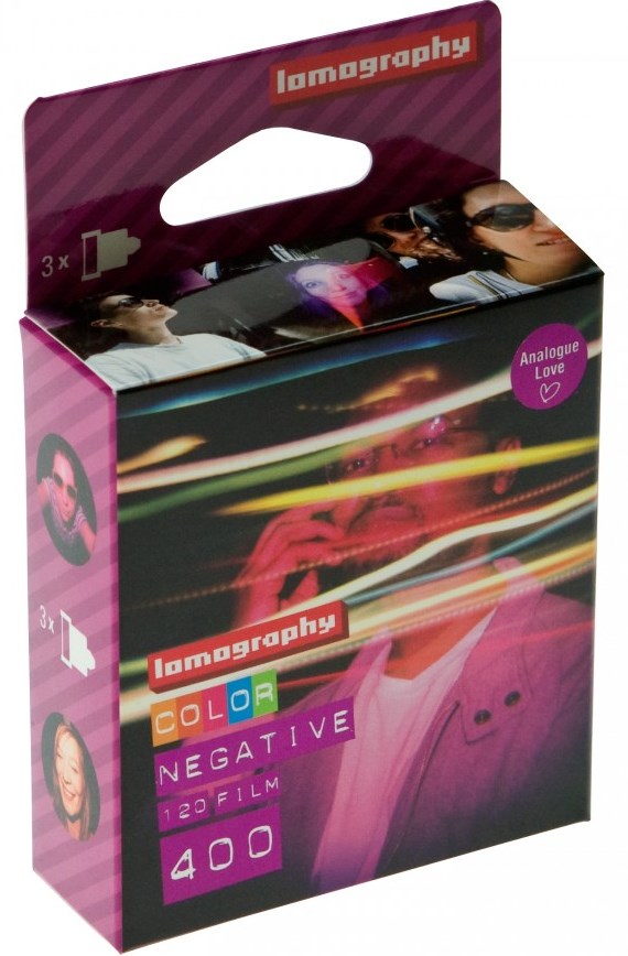 Lomography ISO 400 Color Negative Film, 120 Format, 3 Pack