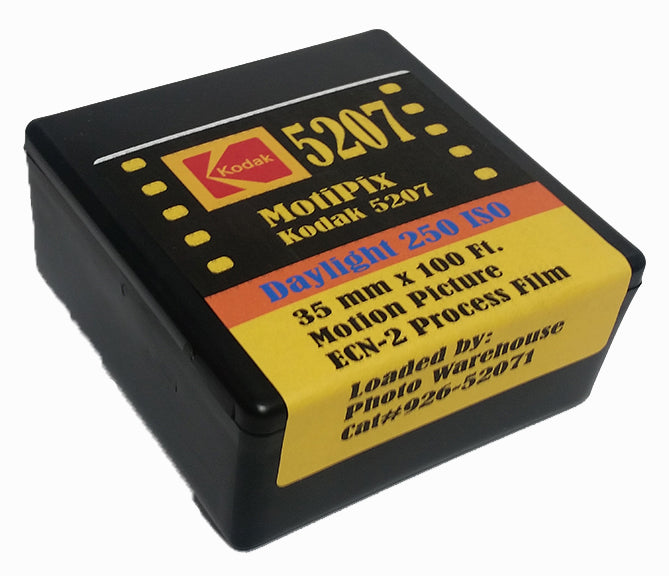 MotiPix Kodak 5207 COLD-STORED, 35 mm x 100 Ft. Motion Picture, ECN-2 Process Film, 250D