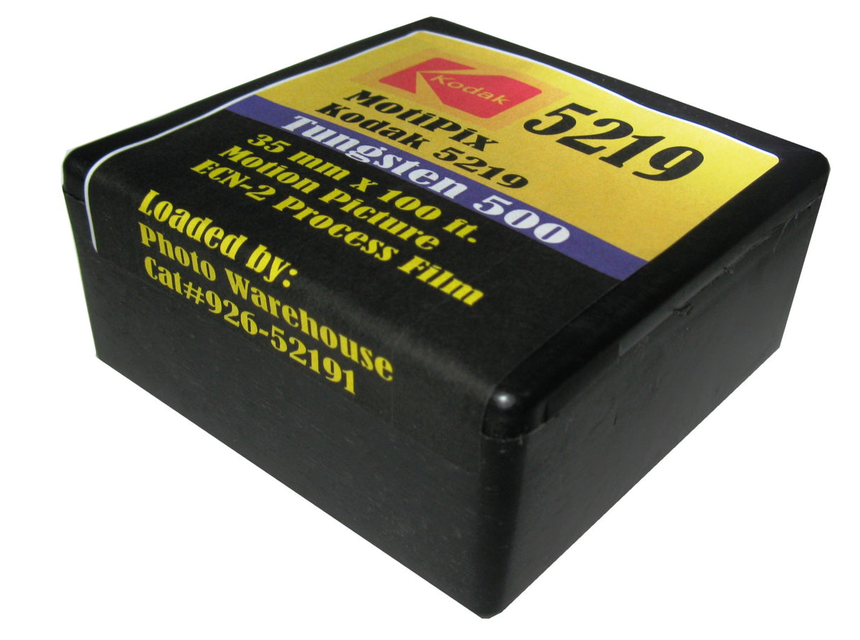MotiPix Kodak 5219 COLD-STORED, 35 mm x 100 Ft,. Motion Picture ECN-2 Process Film, 500T