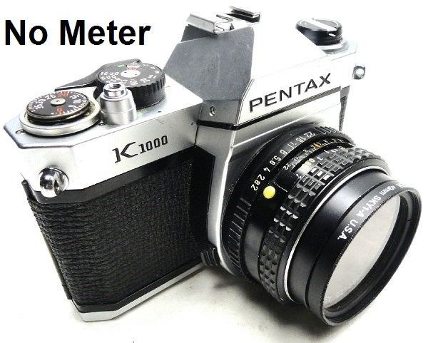 Pentax K1000, 35mm SLR Camera with 50mm Lens, No Light Meter "Sunny 16" —Student —Used
