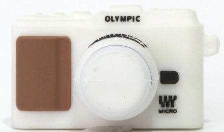 Superheadz Powershovel Olympus White Mini Camera Shape 4 GB USB Flash Drive