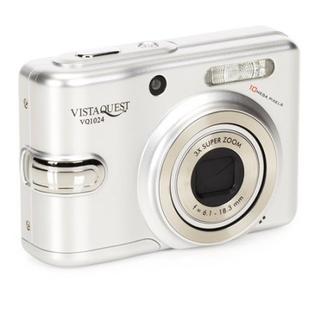 Superheadz Vistaquest VQ-1024 Silver 10MP Digital Camera with 3x Optical Zoom and Macro Mode