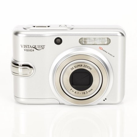 Superheadz Vistaquest VQ-1024 Silver 10MP Digital Camera with 3x Optical Zoom and Macro Mode
