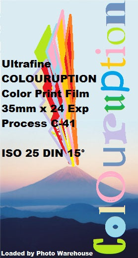 Ultrafine COLOURUPTION Experimental ISO 25 Color Print Film, 35 mm x 24 exp