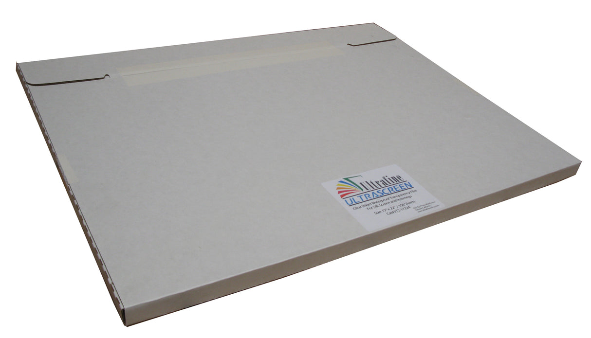 Ultrafine ULTRASCREEN, Clear Waterproof Inkjet Film, 17" x 22" - 100 Sheets