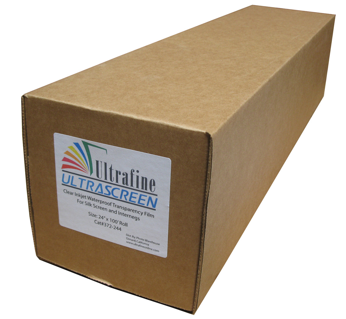 Ultrafine ULTRASCREEN, Clear Waterproof Inkjet Film, 24" x 100' Roll