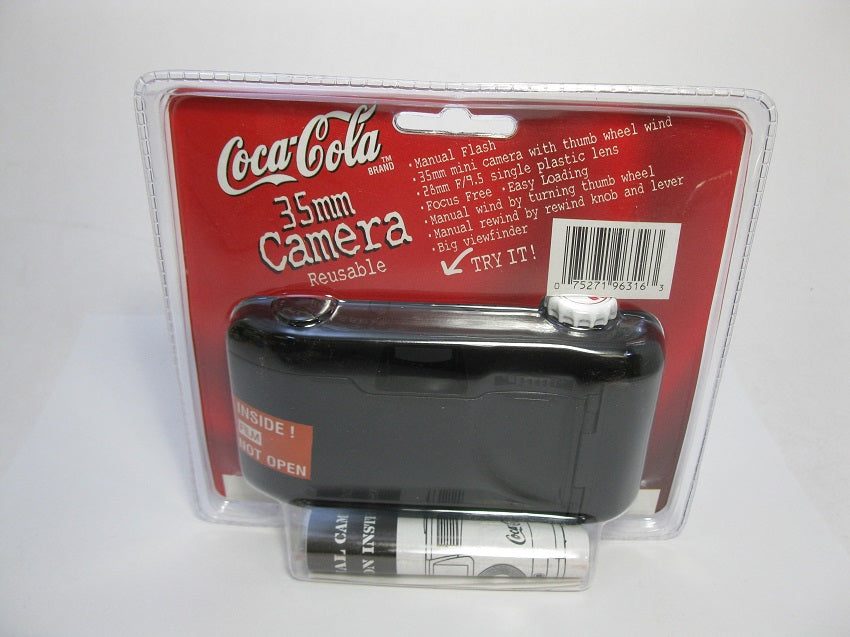 Vintage Coca-Cola Badge, 35mm film Camera —Unique, in original packaging
