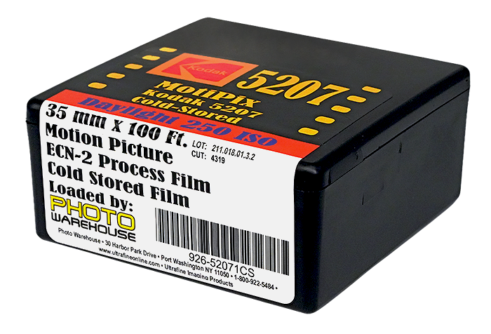 MotiPix Kodak 5207 COLD-STORED, 35 mm x 100 Ft. Motion Picture, ECN-2 Process Film, 250D