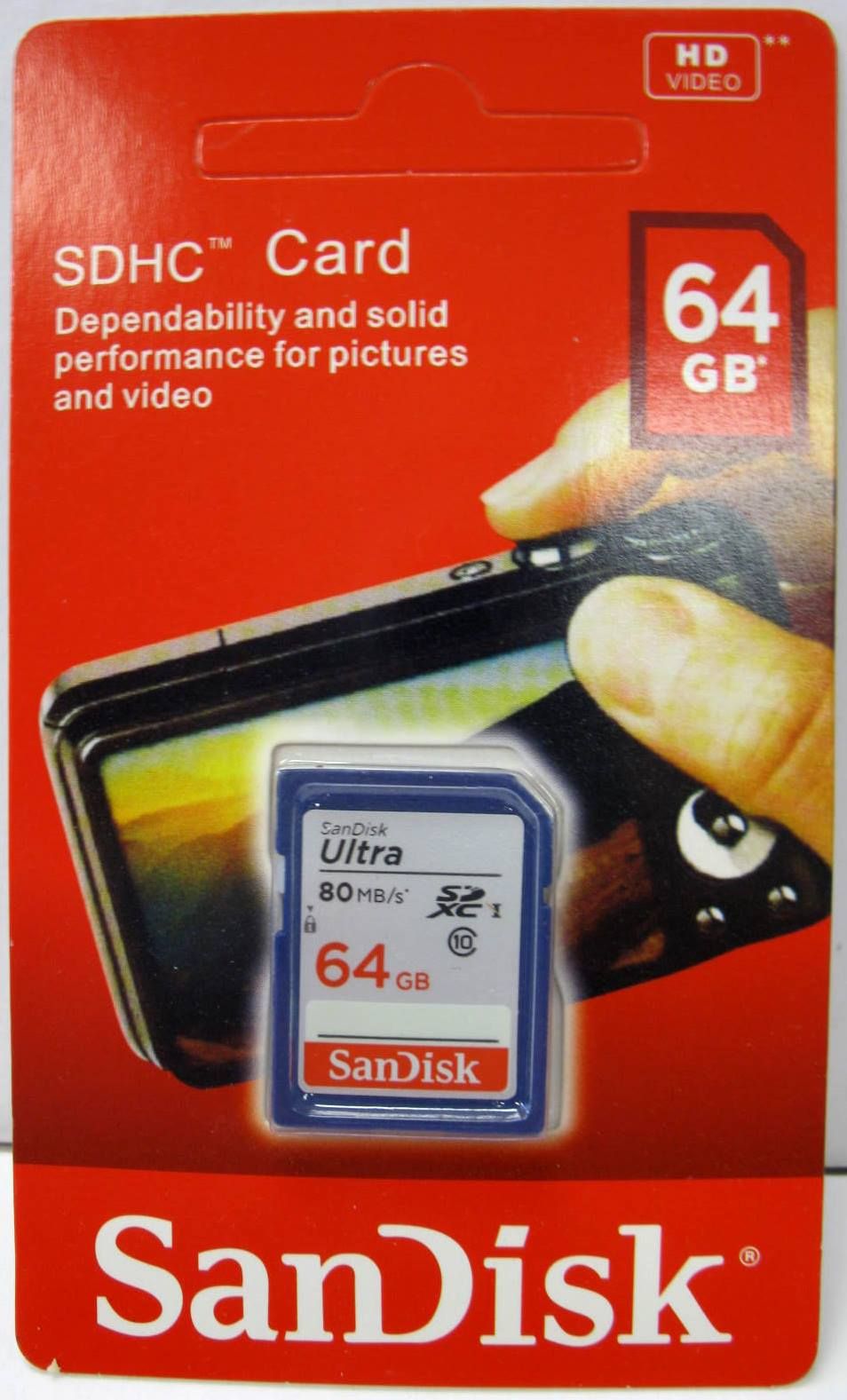 SanDisk Ultra 64 GB SDHC Class 10 Secure Digital Memory Card