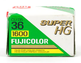 FujiColor Super HG 1600, ISO 1600 Color Print, 35mm, 36 exp Film — Tubbed/Discontinued Stocks