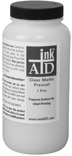 InkAID PreCoating for Ink Jet, Clear Matte, Pint