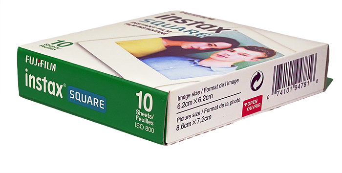 Fujifilm Instax Square, Instant Print Film, 10 Exposures, Cold-Stored, Dated 07/2020