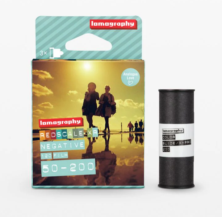 Lomography ISO 50-200, Extended Range Redscale, Color Negative Film, 120 Format, 3 Pack
