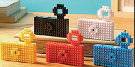 Nanoblock Customizable Toy Camera, Black & Orange