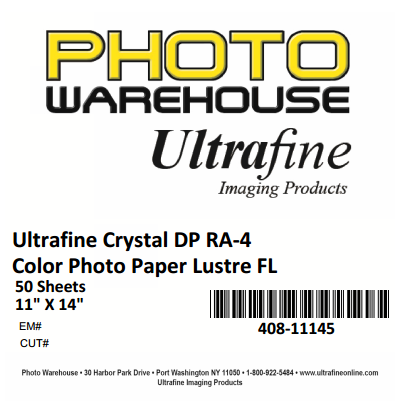 Ultrafine Crystal, DP RA-4 Color Photo Lustre, Enlarging Paper, 11" x 14", 50 Sheets