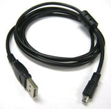 Black USB 2.0 A to 8-Pin Mini B Cable w/ Ferrite —1.5M / 59 Inches, for Nikon CoolPix P90 + Others