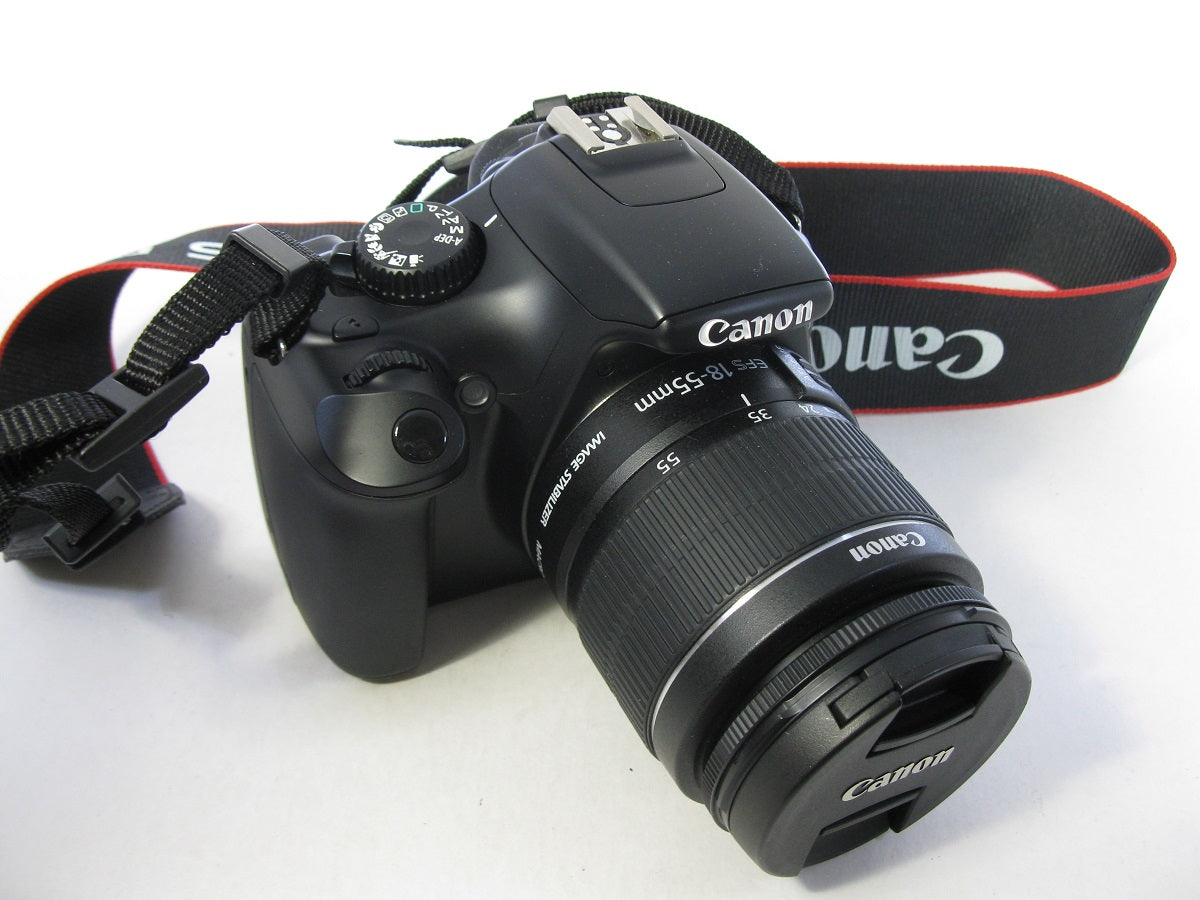 Canon EOS Rebel T3 (1100D) 12.2 MP DSLR Camera —Black (Kit w/ EF-S IS II 18-55mm Lens) USED