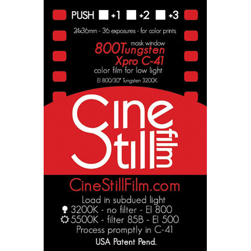 Cinestill 800Tungsten Xpro, C-41 Color Negative Film, 35mm x 36 Exp