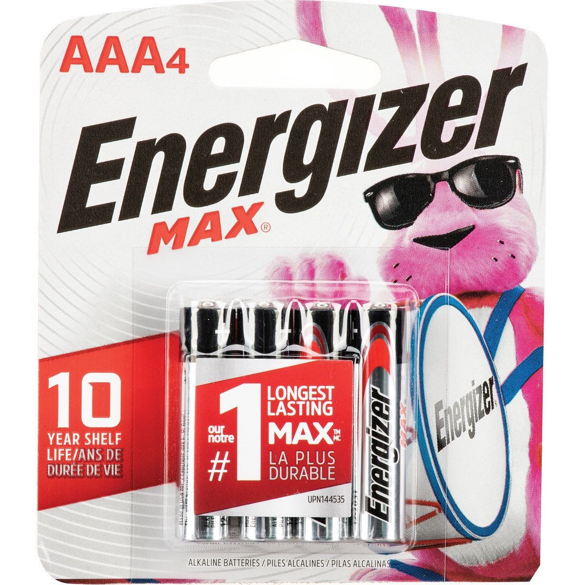 Energizer Max AAA Alkaline Batteries (4 Pack), Singly or 5 Sets