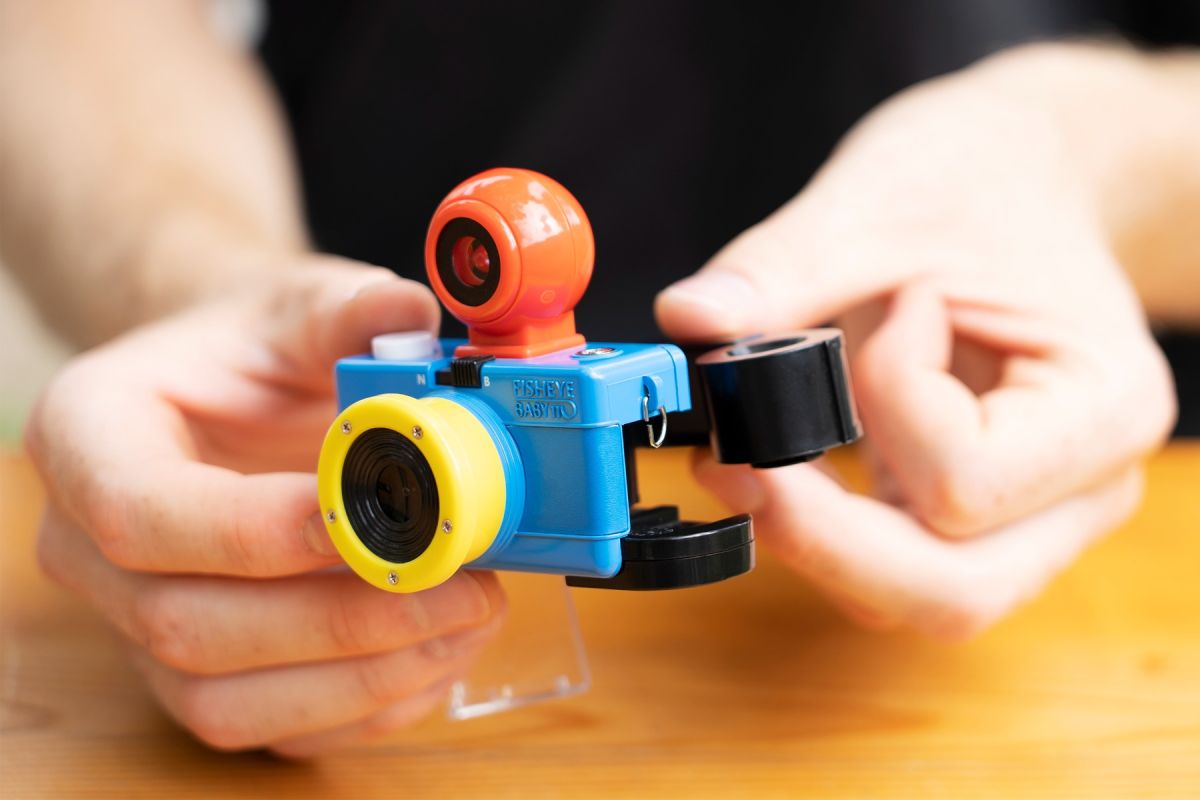 Lomography Fisheye Baby Camera, 110 Format, 170 Degree Lens, Bauhaus Edition