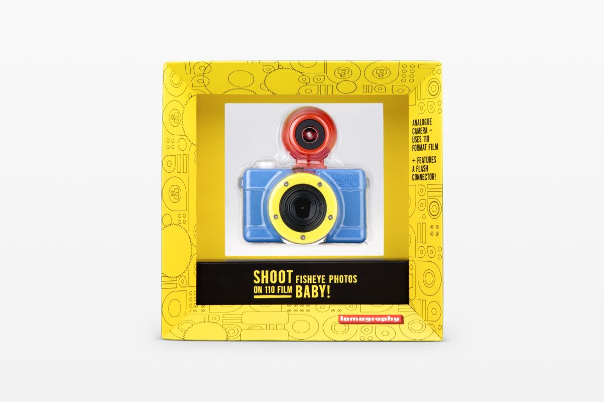 Lomography Fisheye Baby Camera, 110 Format, 170 Degree Lens, Bauhaus Edition