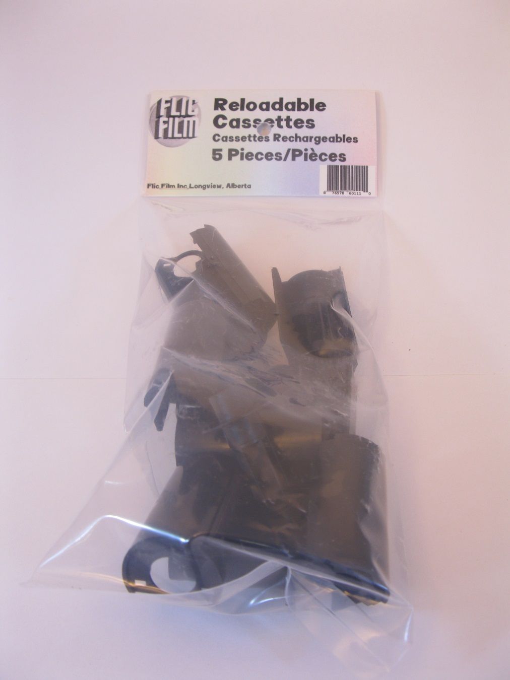 Reloadable 35mm Cartridges, Split with Core Reel, by Flic Pic, 5 Piece