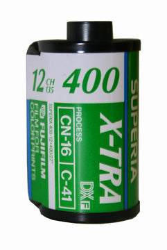 Fujicolor Superia X-tra, CH 400 Color Print Film, 35mm x 12 Exp.
