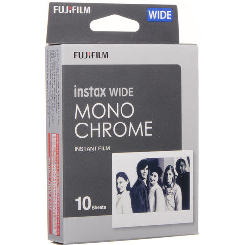 FujiFilm INSTAX MONOCHROME Wide Instant Film, 10 Pack, 08/2019 Dated