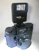 Holga 120N Camera, with Kodak VR35 Flash Outfit