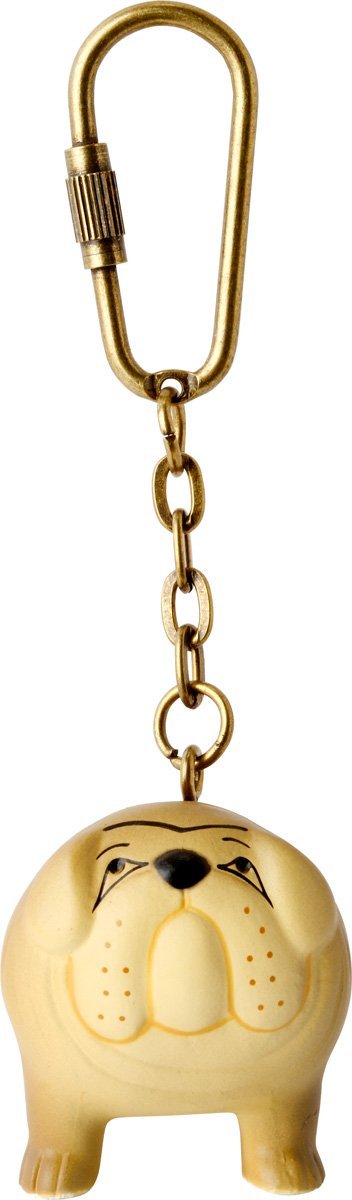 Bulldog Mini-animal Key Ring, Lisa Larson