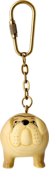 Bulldog Mini-animal Key Ring, Lisa Larson