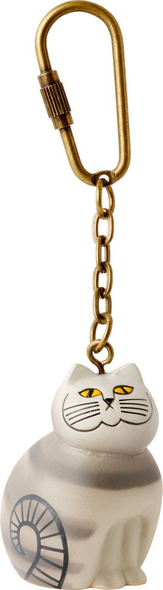 Sitting Cat Mini-animal Key Ring, Lisa Larson