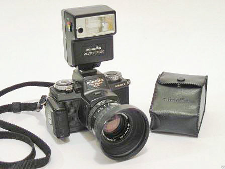 Minolta 110-Zoom-SLR MARK II Camera, with Auto-Electroflash 118X Outfit —Used