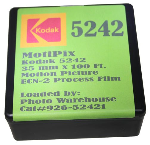 MotiPix Vintage Kodak 5242, 35 mm x 100 Ft., Motion Picture ECN-2 Process Film, Slow Speed