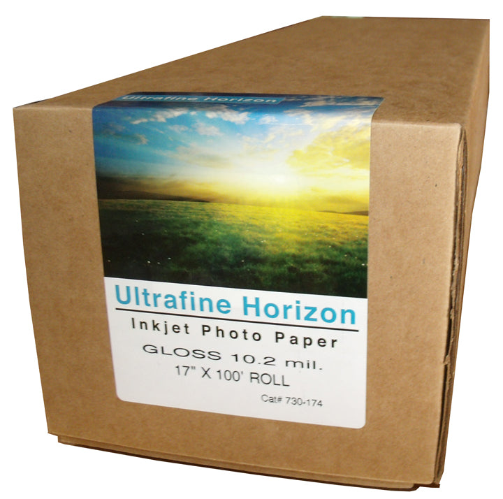 Ultrafine Horizon Professional Grade Photo Quality Gloss 10.4mil Paper 17" x 100 Ft. Roll