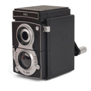 Retro Camera TLR Crank Pencil Sharpener