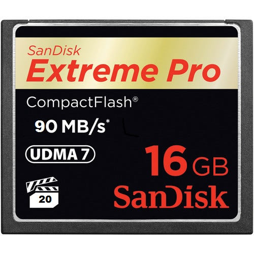 Sandisk 16 GB Extreme Pro CF Compact Flash Card, Refurbished