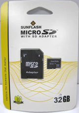 Sunflash 32 GB Micro +Adapter, SD Digital Memory Secure Digital Card