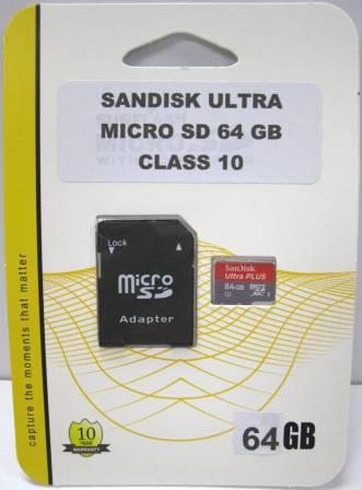 SanDisk Ultra 64 GB Micro SD Digital Memory, Secure Digital Cards